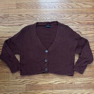 Cropped Brown Sweater